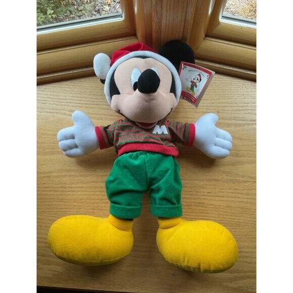 Disney Christmas Mickey Mouse Plush Stuffed Animal Kohls Cares Limited Edition - Picture 4 of 5